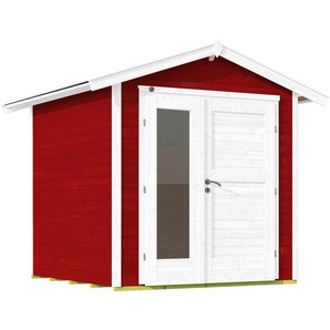Gartenhaus WEKA 224 A Gartenhäuser Gr. Fußboden im Gartenhaus, ohne Dacheindeckung, rot (rot, weiß) Gartenhäuser aus Holz
