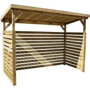 weka Kaminholzregal Brennholzlager 663 B Gr.2, BxTxH:274x131x204 cm, extrastabile 19 mm Glattkantbretter