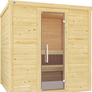WEKA Sauna Bergen Saunen 7,5 kW Bio-Ofen mit digitaler Steuerung beige (natur) Saunen