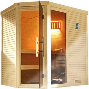WEKA Sauna Cubilis Saunen 7,5 kW-Ofen mit digitaler Steuerung beige (natur) Saunen