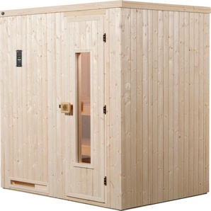 WEKA Sauna Halmstad Saunen 7,5 kW Bio-Ofen mit digitaler Steuerung beige (natur) Saunen
