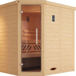 WEKA Sauna Kemi Saunen 7,5 kW Bio-Ofen mit digitaler Steuerung beige (natur) Saunen