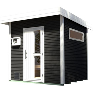 weka Saunahaus Design-Saunahaus KUOPIO 1, BxTxH: 263 x 298 x 253 cm, 45 mm, Blockbohlen, modernes wekaLine-Profil
