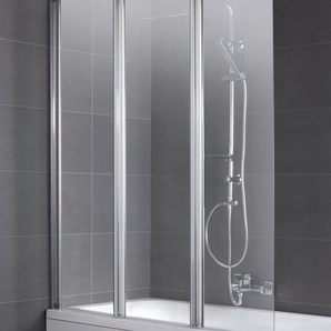 welltime Badewannenfaltwand Summer, Sicherheitsglas, (3 tlg), Duschabtrennung für Badewanne, Spritzschutzwand für Badewanne