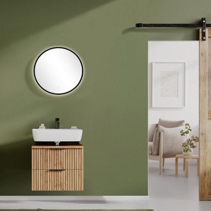 welltime Badezimmer-Set Welltime Möbel, Carlton Unterbecken-Set 2teilig, 60 cm, gestreift, (2-St)