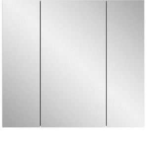 welltime Badmöbel-Set BIEL, TOPSELLER!, 2 teilig, hochwertige MDF Front, Rillenoptik, (2-St., 2 teiliges Set, bestehend aus: Waschbeckenunterschrank, Spiegelschrank), Badmöbel, Kombination, Kombi, Badezimmer, Badkombination, Badschrank
