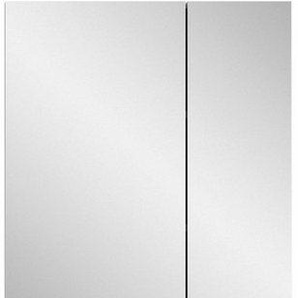 welltime Badmöbel-Set BIEL, TOPSELLER!, 2 teilig, hochwertige MDF Front, Rillenoptik, (2-St., 2 teiliges Set, bestehend aus: Waschbeckenunterschrank, Spiegelschrank), Badmöbel, Kombination, Kombi, Badezimmer, Badkombination, Badschrank