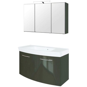 welltime Badmöbel-Set Florida, (2-St), Waschplatz Breite 100 cm und Spiegelschrank