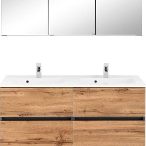 welltime Badmöbel-Set Lucca, (2-St), Doppelwaschtisch, Breite 120 cm