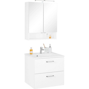 welltime Badmöbel-Set Ribera, (2-St), Spiegelschrank Breite 60 cm, Waschtisch