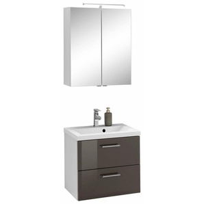 welltime Badmöbel-Set Venedig, (2-St), Spiegelschrank und Waschplatz
