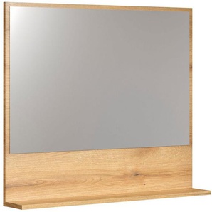 welltime Badspiegel Amrum (1-St), Eleganter Badezimmerspiegel mit Ablage - Maße (B/T/H) 60-80/14/74 cm