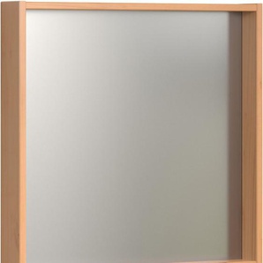 welltime Badspiegel Kall (1-St), Spiegel mit Rahmen aus lackiertem Massivholz - Mit Floatglas