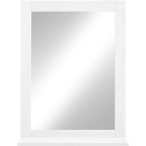 Badspiegel WELLTIME Mary Spiegel Gr. B/H/T: 60 cm x 80 cm x 12 cm, weiß Badspiegel Badmöbel im Landhaus-Stil, Breite 60 cm, aus Massivholz