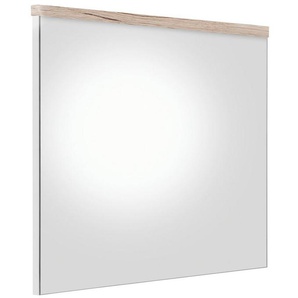 welltime Badspiegel Toulon, Wandspiegel mit Echtholzoptik-Detail - Maße (B/T/H) 60/2/55 cm