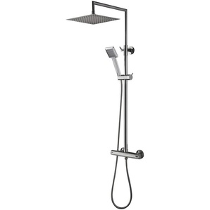 welltime Stangenbrause-Set Raindrop, Höhe 83 cm, 1 Strahlart(en), Überkopfbrauseset Duschsystem Duschsäule Brauseset Regendusche