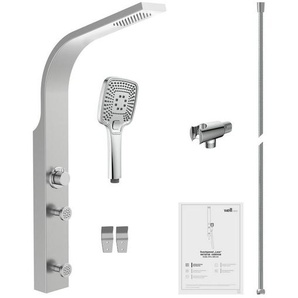 welltime Duschsäule Laos, Höhe 102 cm, Duschsystem mit Regendusche,Massagedüsen & Handbrause mit 3 Funktionen
