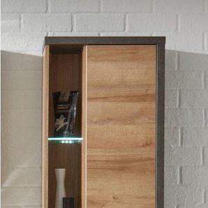 welltime Hochschrank Bilbao Hänge-Badschrank mit innen verspiegelter Tür und 3 Glasböden