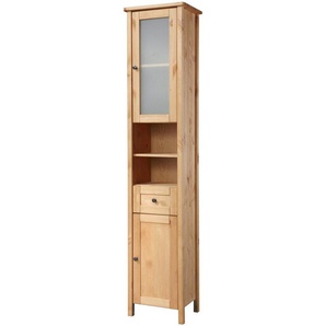 welltime Hochschrank Sylt Badmöbel im Landhaus-Stil, Breite 40 cm, aus Massivholz