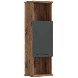 welltime Midischrank Agen, Breite 35 cm, 1 Tür, 2 offene Fächer, 1 Einlegeboden (1-St) Hängeschrank, Badmöbel, Badschrank, Schrank, Wandschrank, Badezimmer