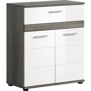 welltime Midischrank LUCCA, TOPSELLER!, Höhe 79 cm, 2 Türen, 1 Schubkasten, 1 Einlegeboden Badschrank, Bad-Möbel, Badezimmer