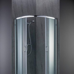 Eckdusche WELLTIME Summer Duschkabinen Gr. B/H/T: 80 cm x 199 cm x 80 cm, grau (chromfarben) Duschen Dusche inkl. Ablaufgarnitur, Duschabtrennung, Spritzschutz