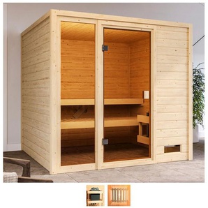 welltime Sauna Jackie, BxTxH: 196 x 196 x 187 cm, 38 mm, ohne Ofen