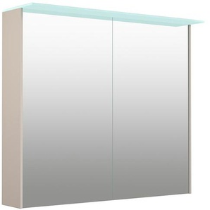 welltime Spiegelschrank D-Line Badmöbel, 81,4 cm breit, doppelseitig verspiegelt, LED-Beleuchtung