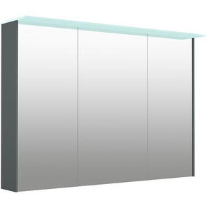 welltime Spiegelschrank D-Line Badmöbel, 101,5 cm breit, doppelseitig verspiegelt, LED-Beleuchtung