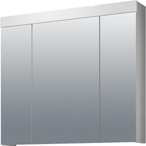 welltime Spiegelschrank Dormoletto Badspiegel in Weiß mit 9 Fächern - Maße (B/T/H) 80/16/75 cm