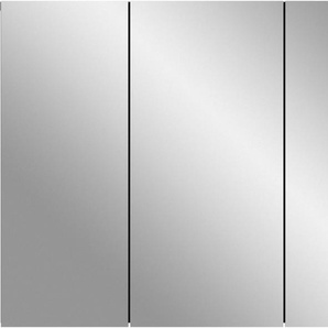welltime Spiegelschrank Doux, Breite 80 cm, 3 Spiegeltüren, 6 Einlegeboden, 9 Fächer Badschrank, Bad-Möbel, Badezimmer