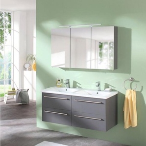 welltime Spiegelschrank Torino made in Germany Breite 120 cm, 3-türig, LED-Beleuchtung, Schalter-/Steckdosenbox