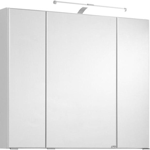 welltime Spiegelschrank Trento, verschiedene Ausführungen und Farben Breite 80 cm, mit 3D-Effekt, Spiegeltüren, Inklusive LED-Beleuchtung