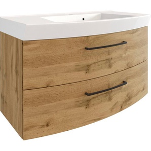 welltime Waschbeckenschrank Chicago Badmöbel, Waschtisch, Breite 100 cm, mit Softclose
