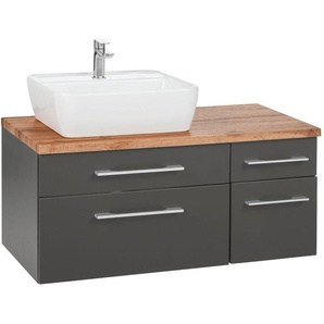 welltime Waschbeckenunterschrank Davos Badmöbel, Waschtisch inkl. Waschbecken, Breite 90 cm
