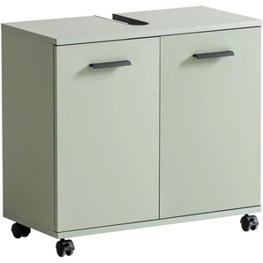 welltime Waschbeckenunterschrank »Palermo, Breite 59 cm«, Metallbeschläge, Siphonausschnitt