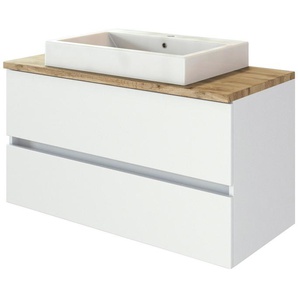 welltime Waschtisch Livorno (Set, 2-St), mit 2 Schubladen, Keramik