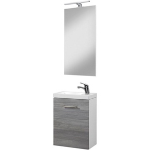 welltime Waschtisch-Set Trento, verschiedene Ausführungen und Farben, (Set, 4-St), Badmöbel Breite 40cm, Gästebad SlimLine Gäste WC