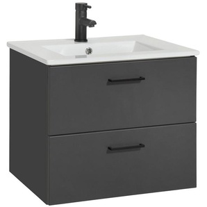 welltime Waschtisch Trento in verschiedenen Ausführungen inkl. Waschbecken, Badmöbel in Breite 60 cm, Badschrank Waschplatz mit 2 Schubladen