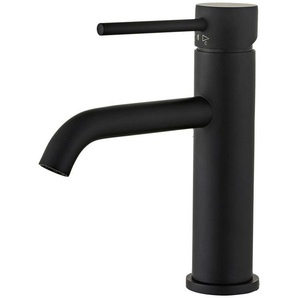 welltime Waschtischarmatur bleifreie Edelstahl-Armatur, Waschtischarmatur, Trendfarbe schwarz