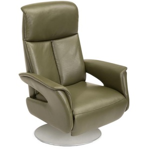Welnova Relaxsessel , Dunkelgrün , Leder , Echtleder , Semi-Anilinleder , 78x108x89 cm , Fußauswahl, Lederauswahl, Stoffauswahl , Wohnzimmer, Sessel, Relaxsessel