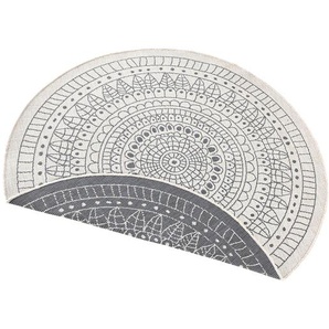 Wendeteppich Rund Porto Creme Grau In- & Outdoor