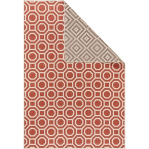 Wendeteppich Terrazzo Beige/Rot 160x235 cm