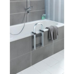 Badewannen-Einstiegshilfe Secura Premium, verstellbar, bis 150 kg belastbar, Silber matt, Aluminium silber matt, Kunststoff (abs) anthrazit,