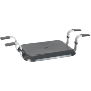 Badewanneneinhängesitz WENKO Secura Premium Badewannensitze grau (sitz: anthrazit, metallteile: aluminium, wannenschutz: anthrazit) Barrierefreies Bad