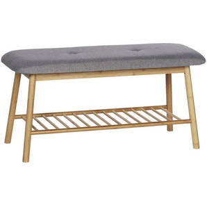 Wenko Badezimmerbank , Holz , Bambus , 90x45x34 cm , Garderobe, Garderobenbänke