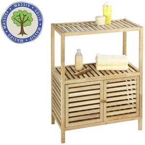 WENKO Badregal Norway Regale 2 Körbe Gr. B/H/T: 67,5 cm x 86 cm x 35,5 cm, braun (walnuss) Badregal Badregale Regale
