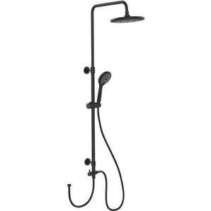 Wenko Brausegarnitur , Schwarz , Metall , 22.5x75-120x27 cm , Badezimmer, Waschbecken & Armaturen, Duschpaneele