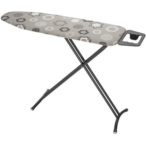 WENKO Bügelbrett Modell Classic Black, Bügelfläche 120x38 cm, höhenverstellbarer Bügeltisch, platzsparend klappbar
