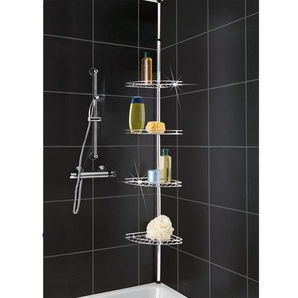 Self Confort - wenko Duschablage, Teleskop-Duschecke, Metall, 20 x 56-275 x 20 cm, Silber glänzend